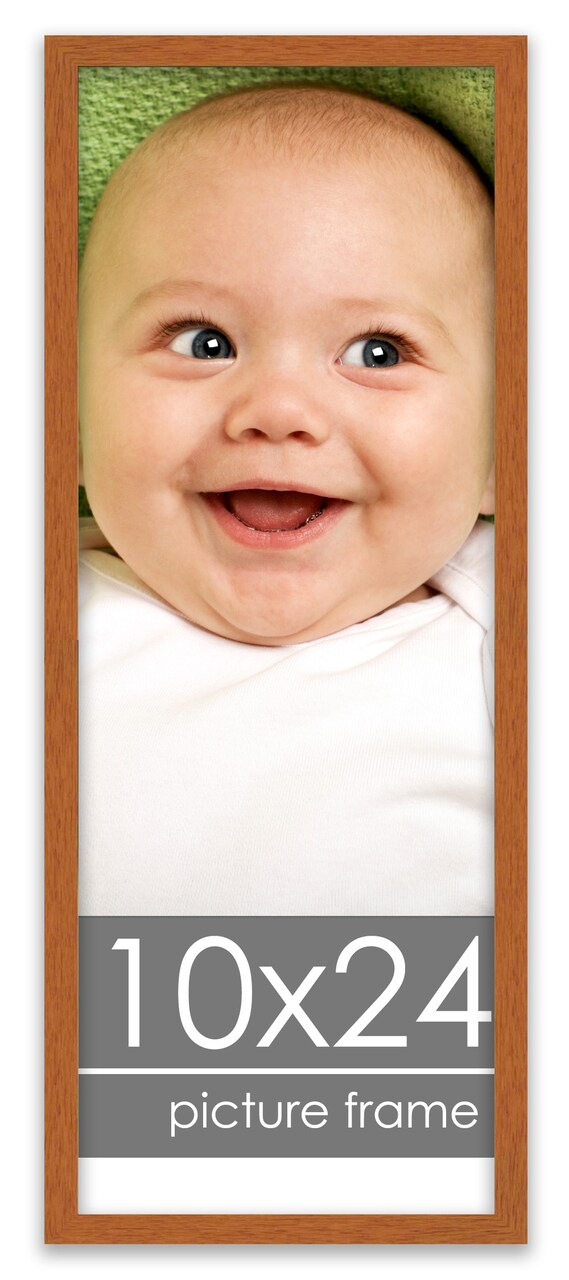 Panoramic Modernist Brown Picture Frame - UV Acrylic, Foam Board Backing, Hanging Hardware